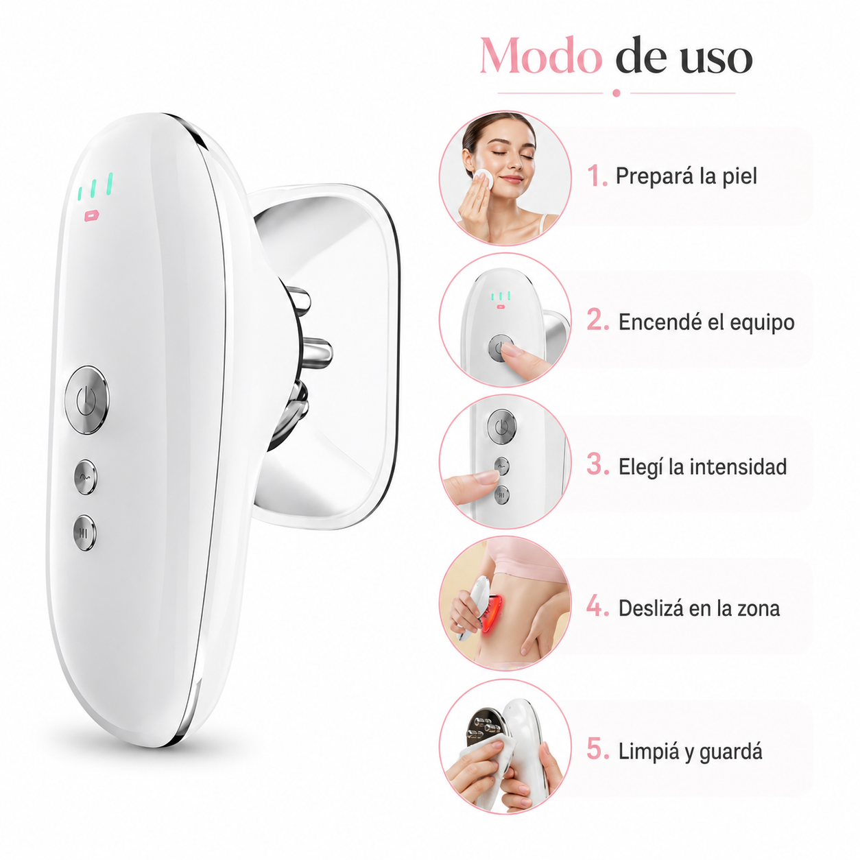 Masajeador Anticelulitis Portátil GlamTech