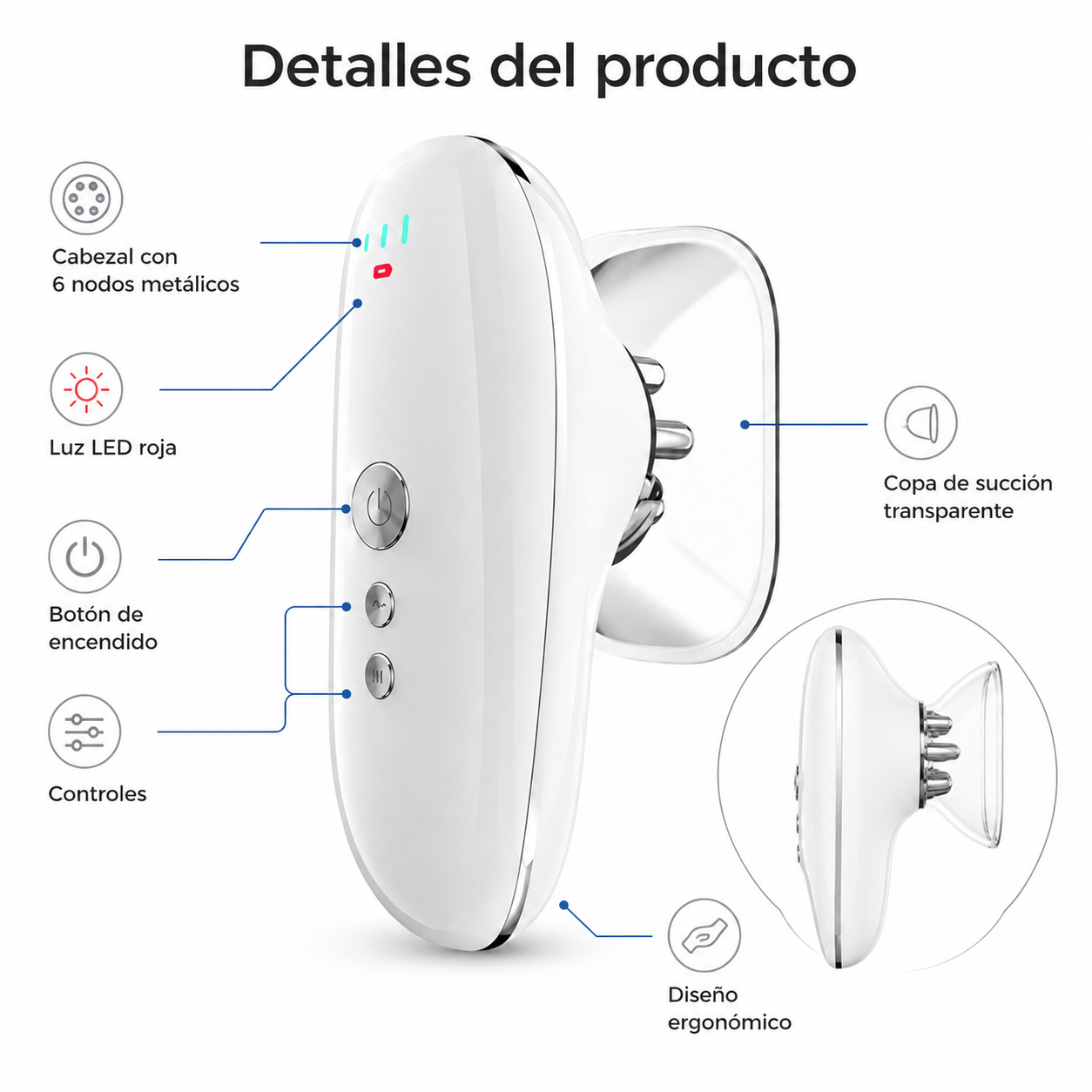 Masajeador Anticelulitis Portátil GlamTech
